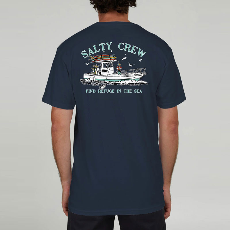 Camiseta Salty Crew: Fish On Classic SS Tee (Navy)