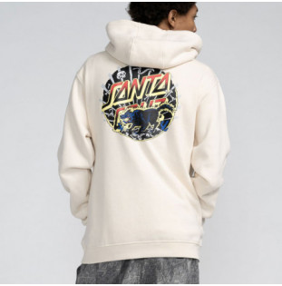 Sudadera Santa Cruz: Kendall Wolf Dot Hood (Chalk)