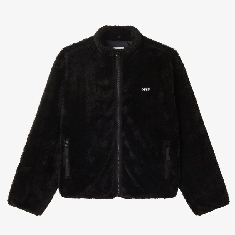 Chaqueta Obey: Icon Face Sherpa Jacket (Black)