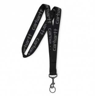 Llavero Carhartt WIP: Script Lanyard (Black R Grey)