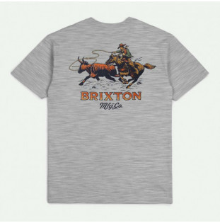 Camiseta Brixton: Wrangling SS Stt (Heather Grey)