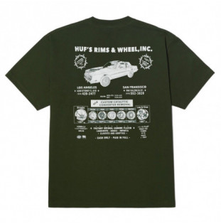 Camiseta HUF: Rim & Wheel Inc SS Tee (Hunter Green)