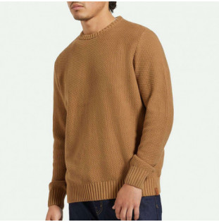 Jersey Brixton: Jacques Waffle Knit Sweater (Tigers Eye)