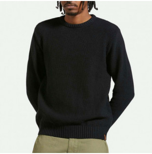 Jersey Brixton: Jacques Waffle Knit Sweater (Black)