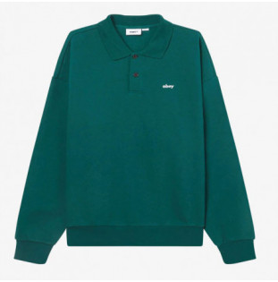 Sudadera Obey: Lowercase Fleece Polo (Rain Forest)