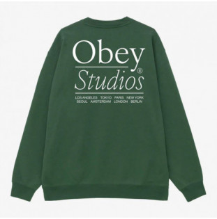 Sudadera Obey: Obey Studios (Rain Forest)