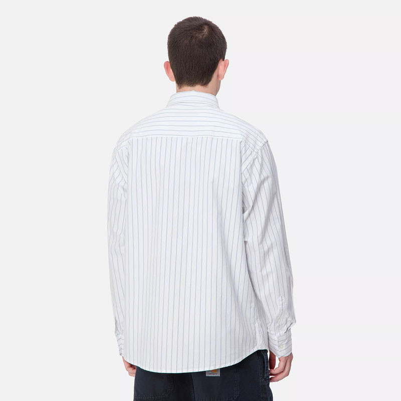 Camisa Carhartt WIP: LS Dowlen Shirt (Stripe White White)