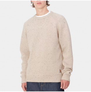 Jersey Carhartt WIP: Anglistic Sweater (Speckled Moonbeam)