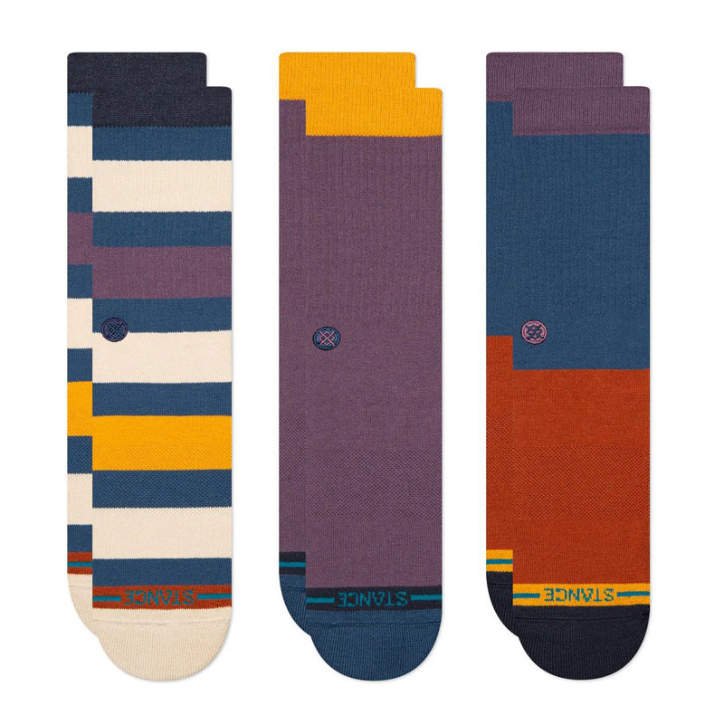 Calcetines Stance: Dexter 3 Pack Crew (Dark Royal)