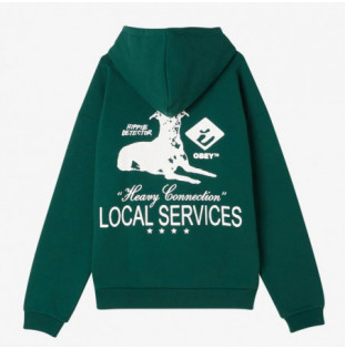 Sudadera Obey: Services Extra Heavy Hood (Rain Forest)