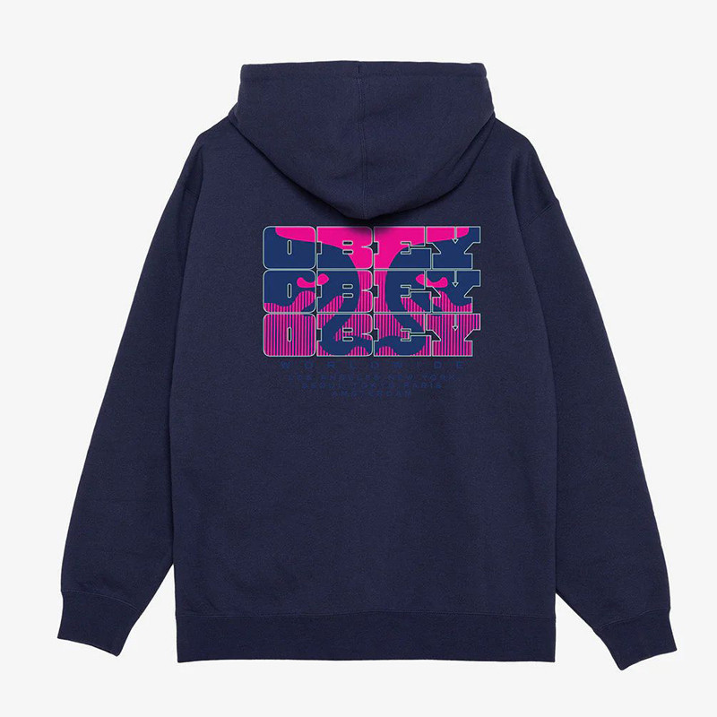Sudadera Obey: Obey Brick By Brick (Academy Navy)