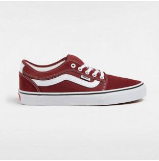 Zapatillas Vans: Skate Chukka Low Sidestripe (Burgundy Wht)