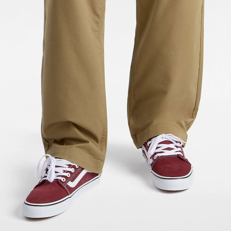 Zapatillas Vans: Skate Chukka Low Sidestripe (Burgundy Wht)