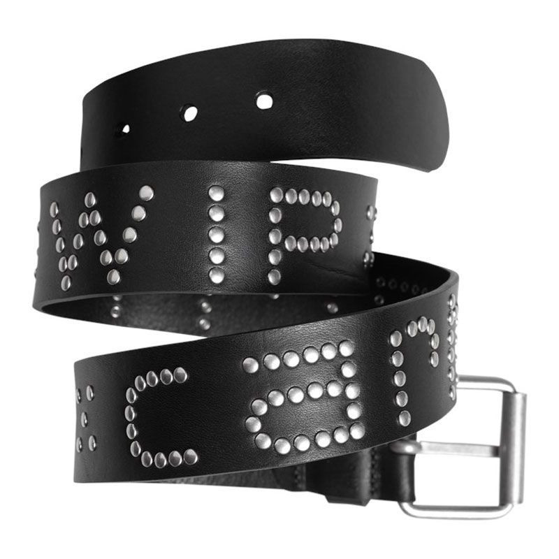 Cinturón Carhartt WIP: Script Studs Belt (Black Silver)