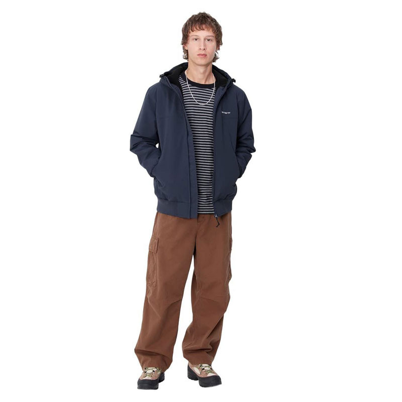 Chaqueta Carhartt WIP: Hooded Sail Jacket (Air Force Blue White)