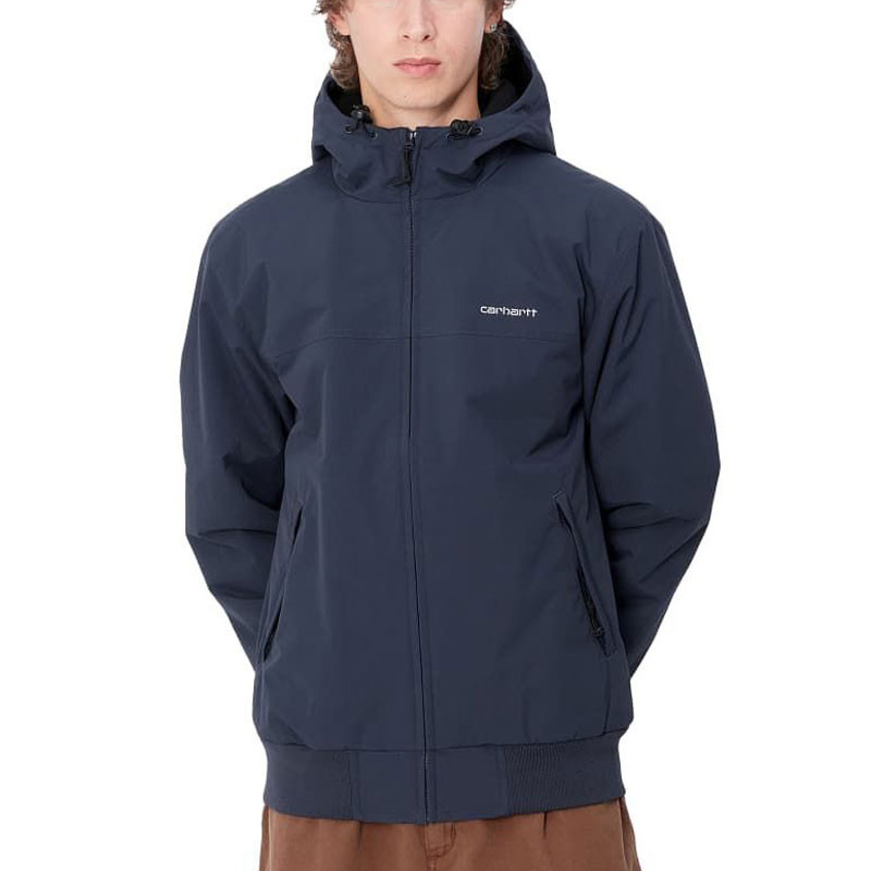 Chaqueta Carhartt WIP: Hooded Sail Jacket (Air Force Blue White)