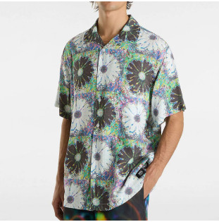 Camisa Vans: Digitals SS Woven (White Multi)