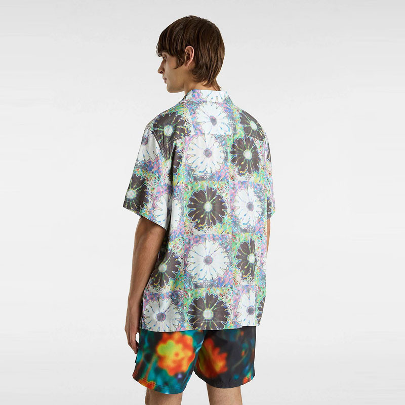 Camisa Vans: Digitals SS Woven (White Multi)