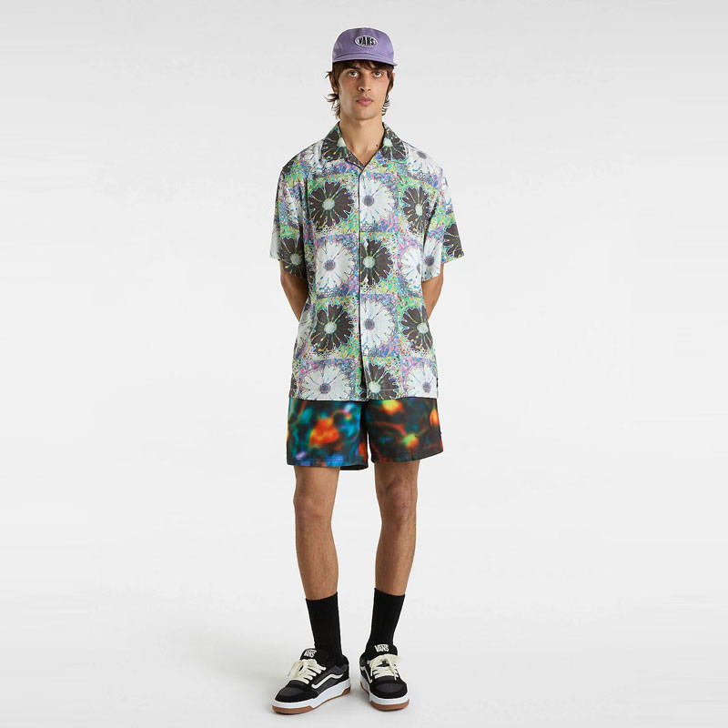 Camisa Vans: Digitals SS Woven (White Multi)