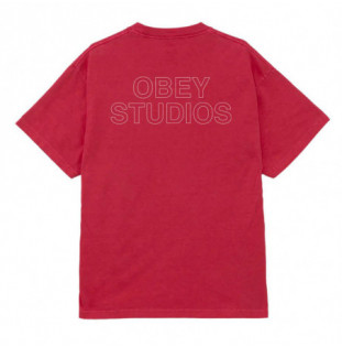 Camiseta Obey: Obey Studios Outline (Pigment Raspberry)