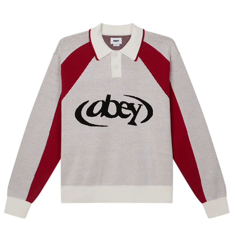 Jersey Obey: Obey Soccer Polo Sweater (White Multi)