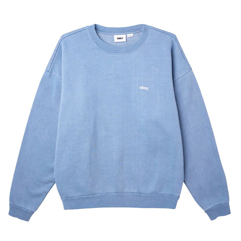 Sudadera Obey: Lowercase Pigment Crew (Pigm Coronet Blue)