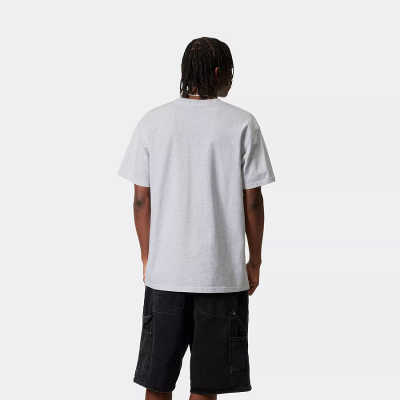 Camiseta Carhartt WIP: SS American Script T Shirt (Ash Heather)