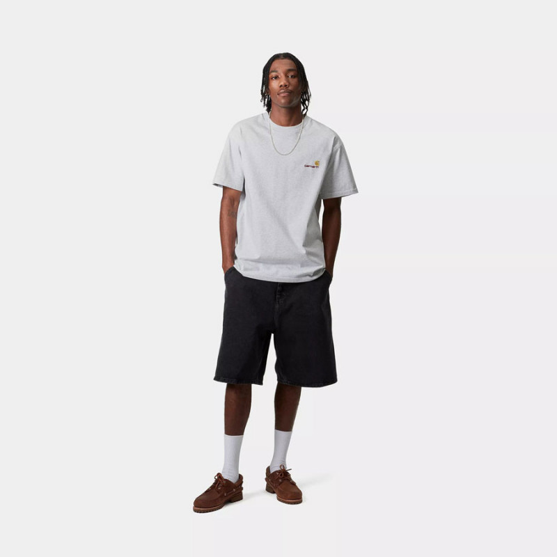 Camiseta Carhartt WIP: SS American Script T Shirt (Ash Heather)
