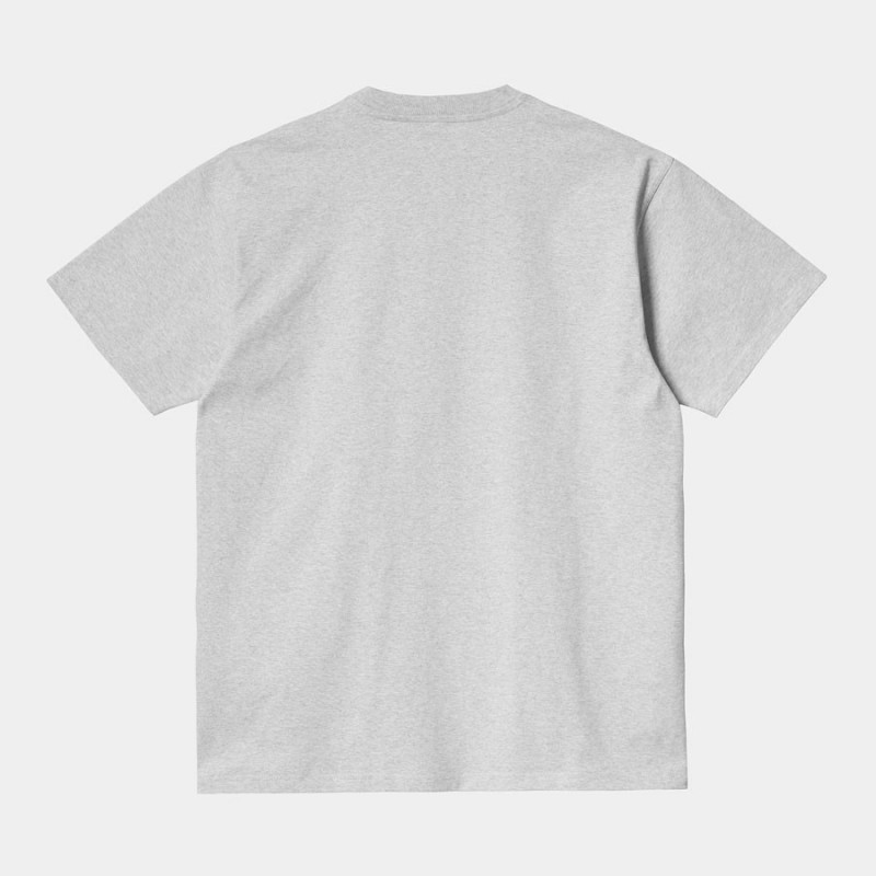 Camiseta Carhartt WIP: SS American Script T Shirt (Ash Heather)