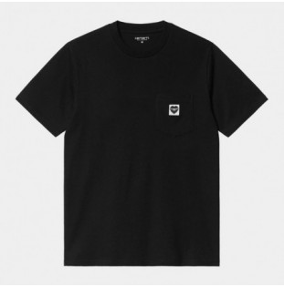 Camiseta Carhartt WIP: SS Pocket Heart T Shirt (Black Black)