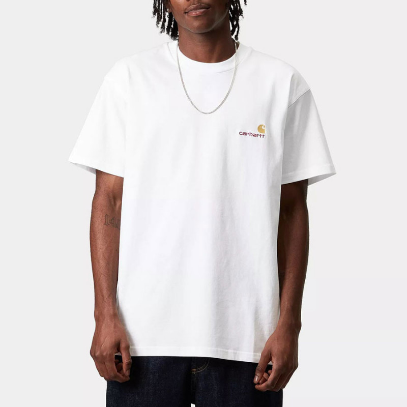 Camiseta Carhartt WIP: SS American Script T Shirt (White)