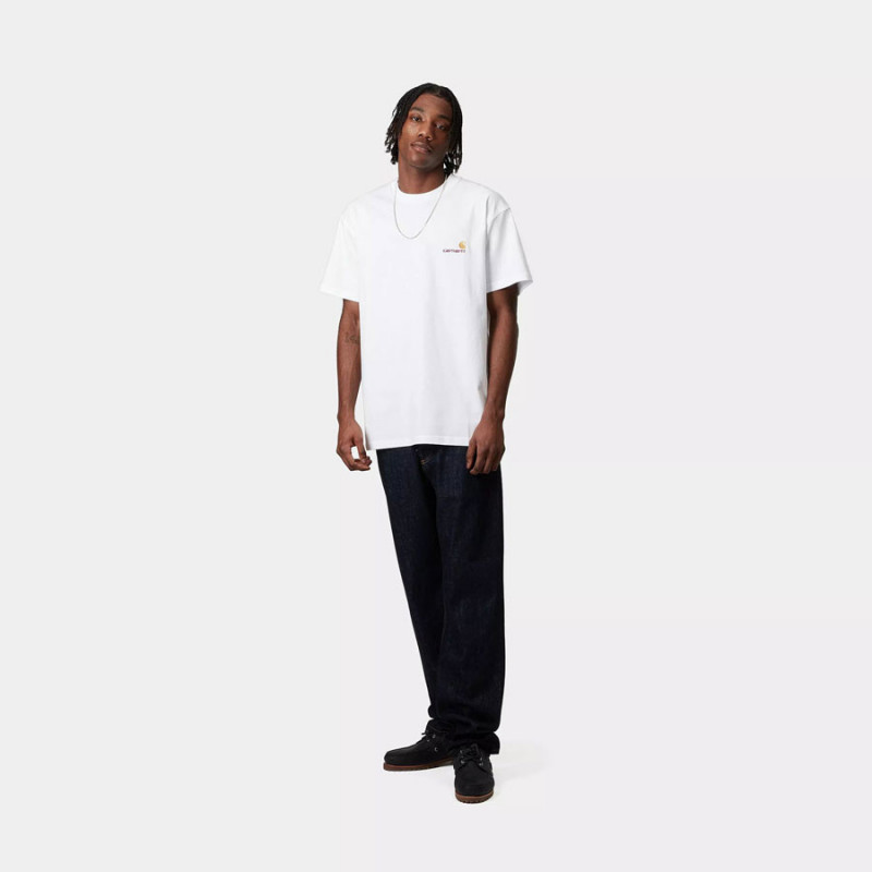 Camiseta Carhartt WIP: SS American Script T Shirt (White)