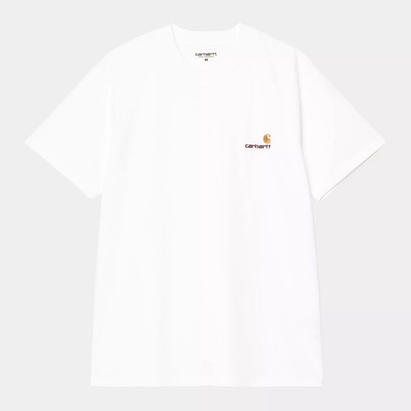 Camiseta Carhartt WIP: SS American Script T Shirt (White)