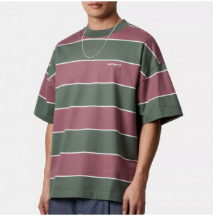 Camiseta Carhartt WIP: SS Quinby T Shirt (Stripe Silver Pine)