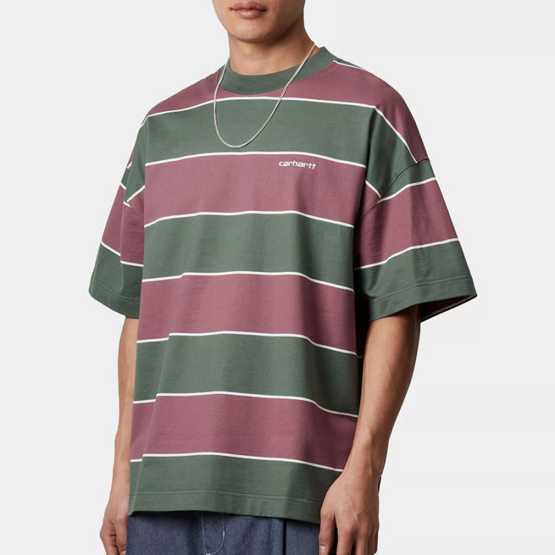 Camiseta Carhartt WIP: SS Quinby T Shirt (Stripe Silver Pine)
