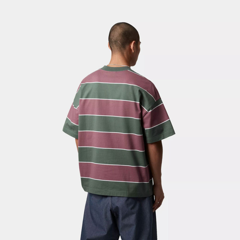 Camiseta Carhartt WIP: SS Quinby T Shirt (Stripe Silver Pine)