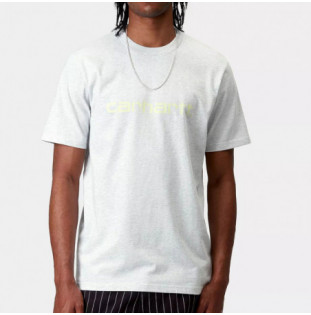 Camiseta Carhartt WIP: SS Script T Shirt (Ash Heather Air Green)