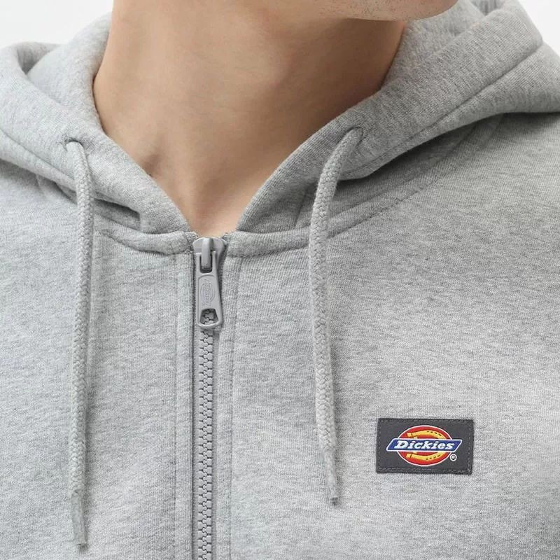 Sudadera Dickies: Oakport Zip Hoodie (Grey Melange)