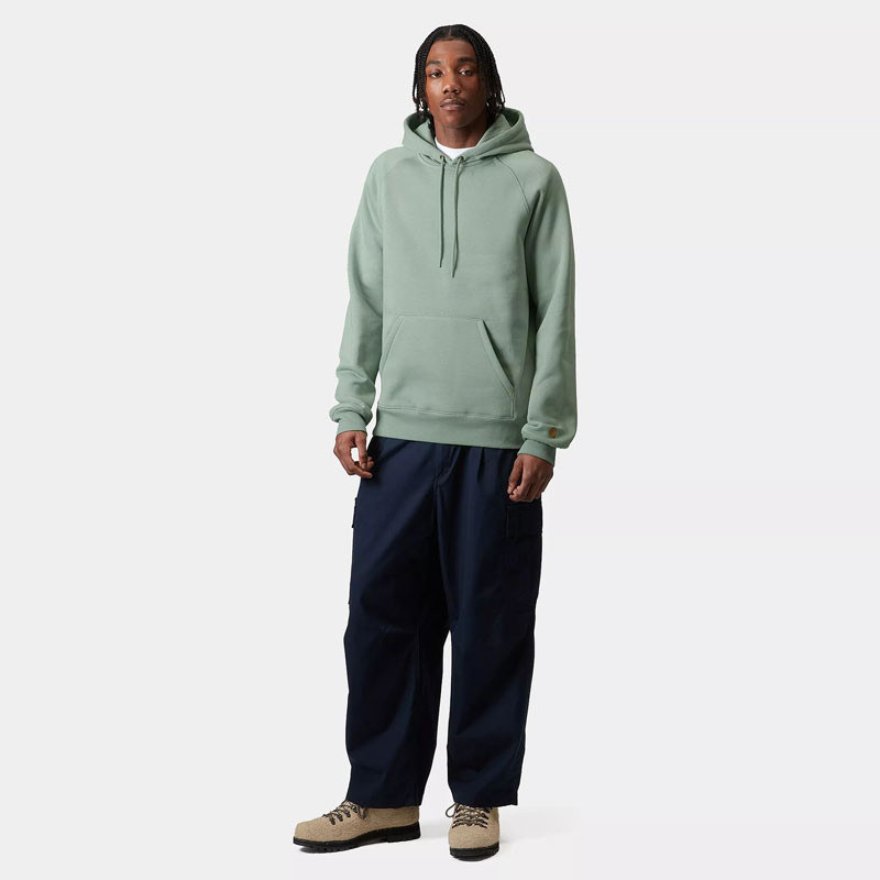 Sudadera Carhartt WIP: Hooded Chase Sweat (Frosted Green Gold)