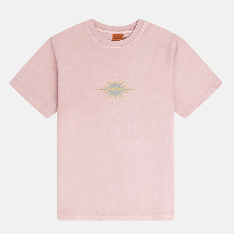 Camiseta Rhythm: Flame Printed Vintage SS T-Shirt (Mauve)