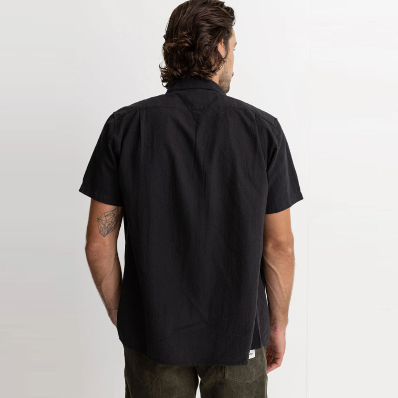 Camisa Rhythm: Classic Linen SS Shirt (Vintage Black)