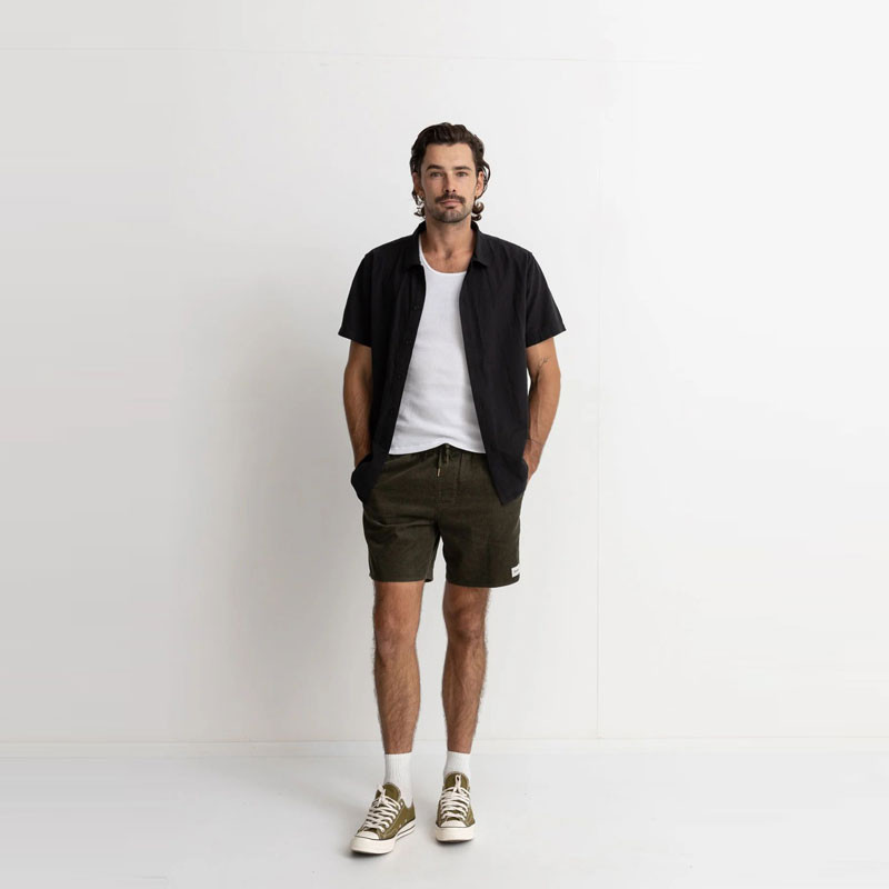 Camisa Rhythm: Classic Linen SS Shirt (Vintage Black)