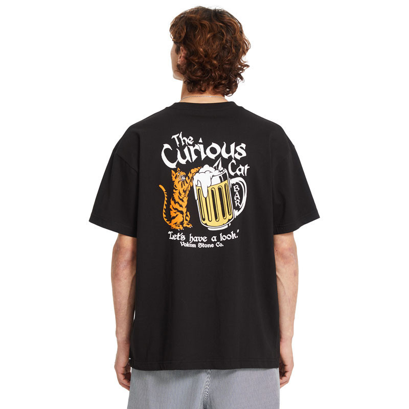 Camiseta Volcom: Curious Cat SSt (Black)