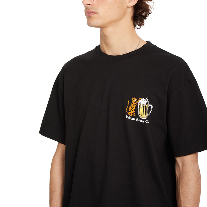 Camiseta Volcom: Curious Cat SSt (Black)