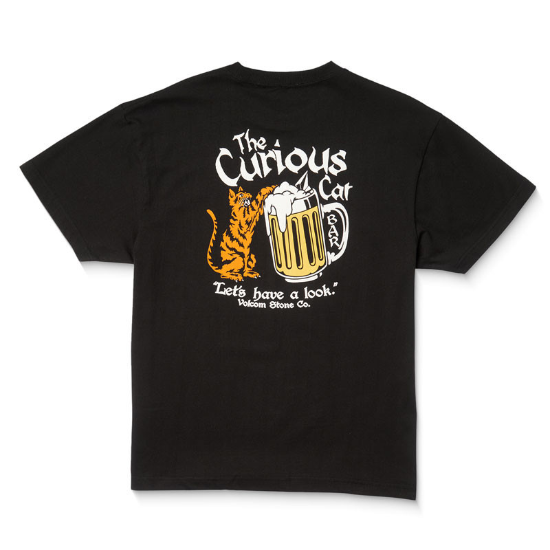 Camiseta Volcom: Curious Cat SSt (Black)