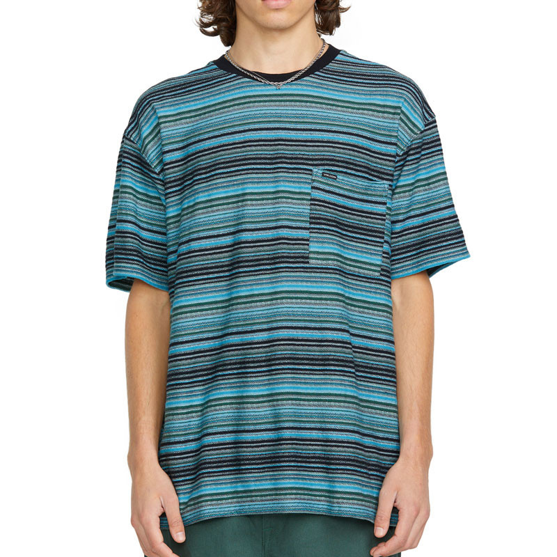 Camiseta Volcom: Slide Stone Crew SS (Dark Black Heather)