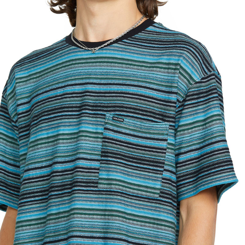 Camiseta Volcom: Slide Stone Crew SS (Dark Black Heather)