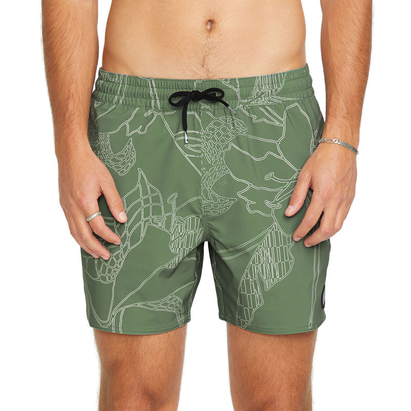 Bañador Volcom: Lido Print Trunk 16 (Light Olive)