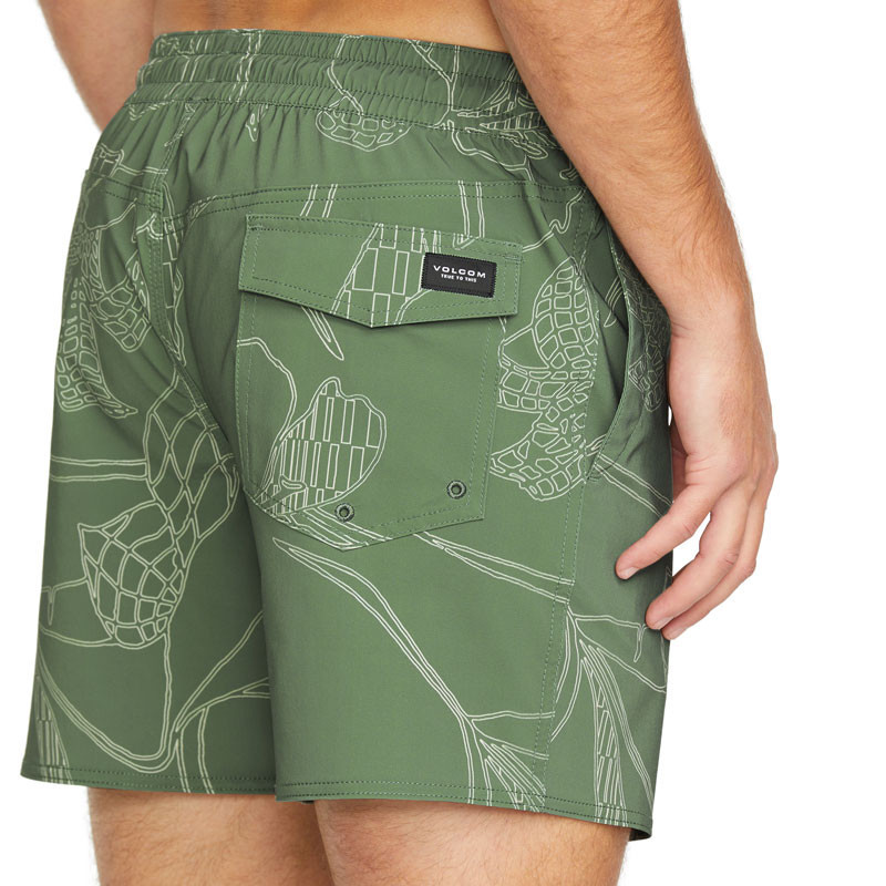 Bañador Volcom: Lido Print Trunk 16 (Light Olive)