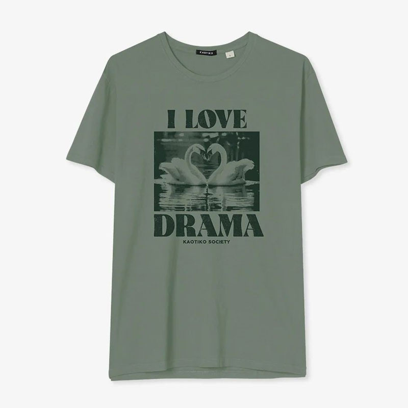 Camiseta Kaotiko: Swans SS Washed (Green)